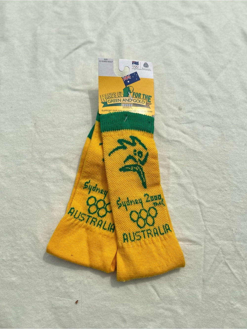 Sydney 2000 Australia Green & Gold Crew Socks